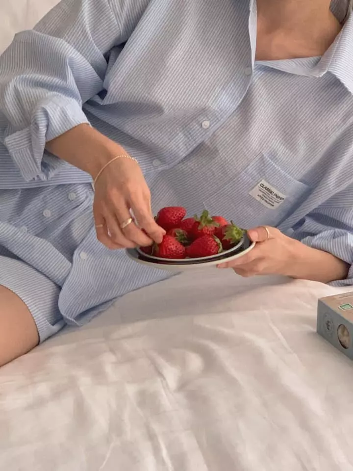Osense - Korean Women Fashion - #womensfashion - Stripes Plan Shirt