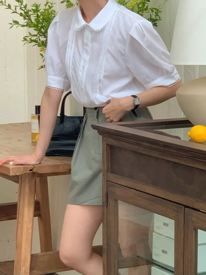 Osense - Korean Women Fashion - #womensfashion - Shine Pintuck Blouse - 6