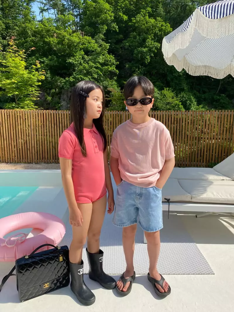 Our - Korean Children Fashion - #kidsshorts - Jane Collar Swimwear with Mom - 10