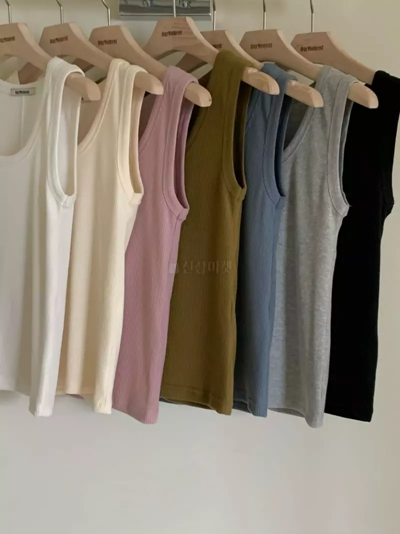 Our Moment - Korean Women Fashion - #momslook - Berry Rib Sleeveless