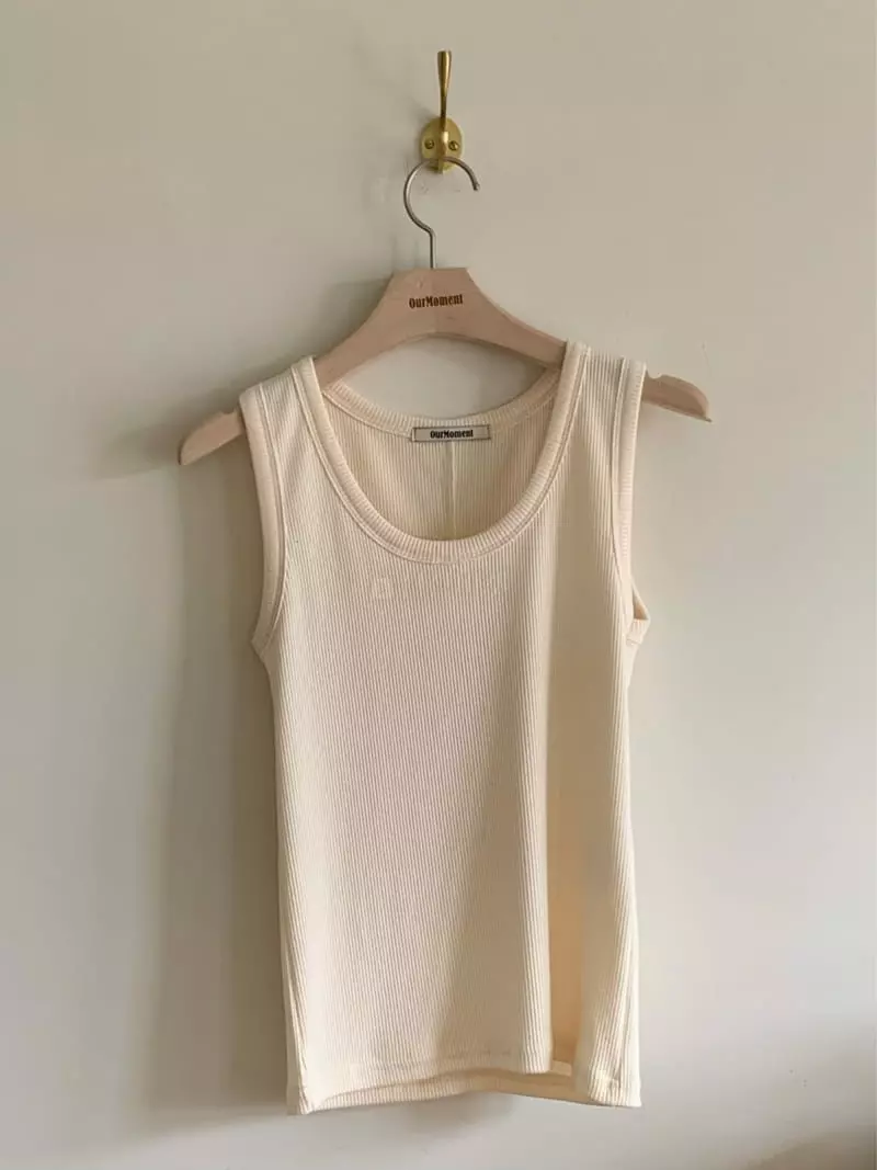 Our Moment - Korean Women Fashion - #momslook - Berry Rib Sleeveless - 3