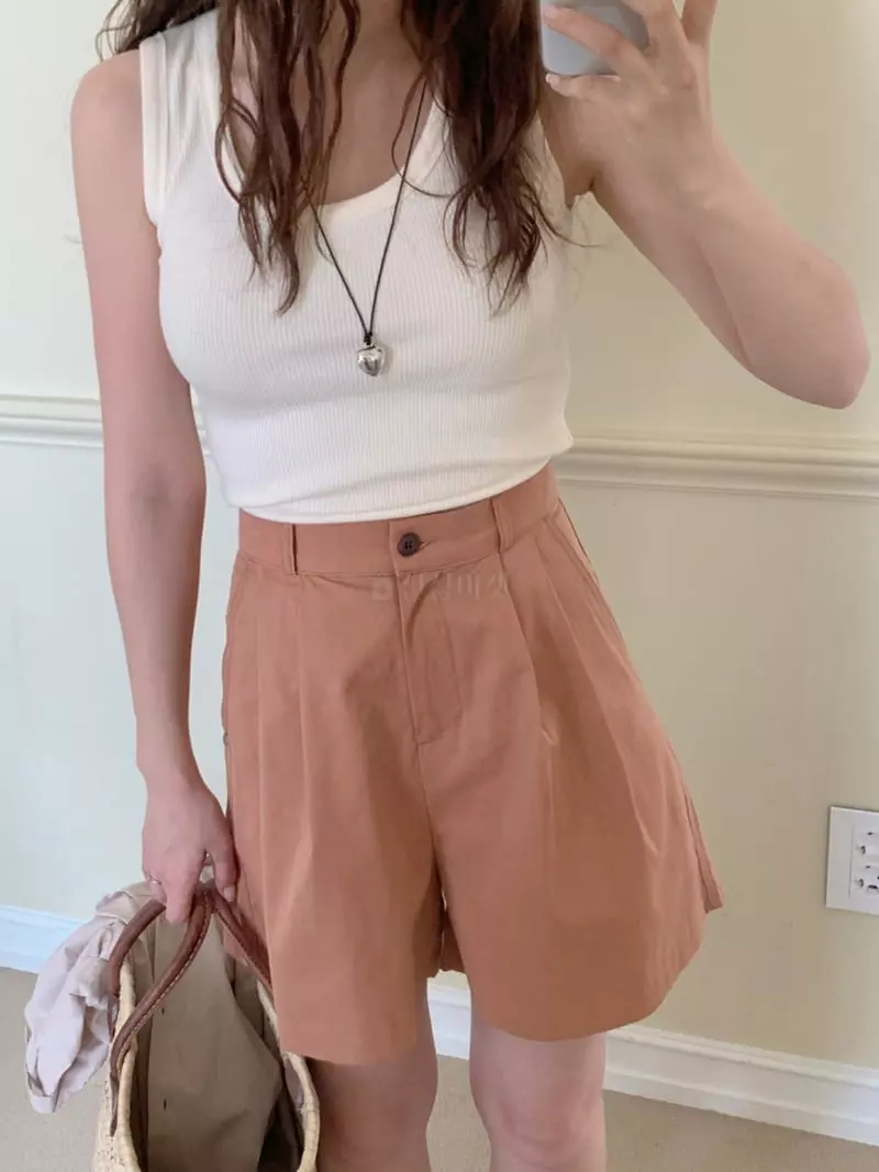 Our Moment - Korean Women Fashion - #momslook - Berry Rib Sleeveless - 7
