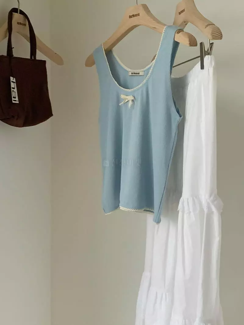 Our Moment - Korean Women Fashion - #momslook - Ribbon Sleeveless