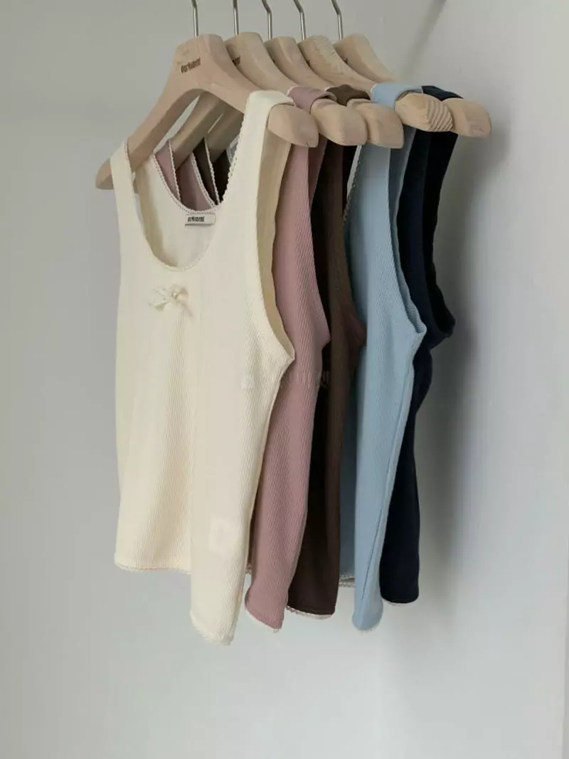 Our Moment - Korean Women Fashion - #momslook - Ribbon Sleeveless - 3