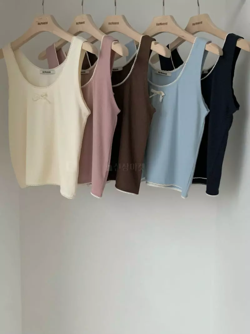 Our Moment - Korean Women Fashion - #momslook - Ribbon Sleeveless - 5