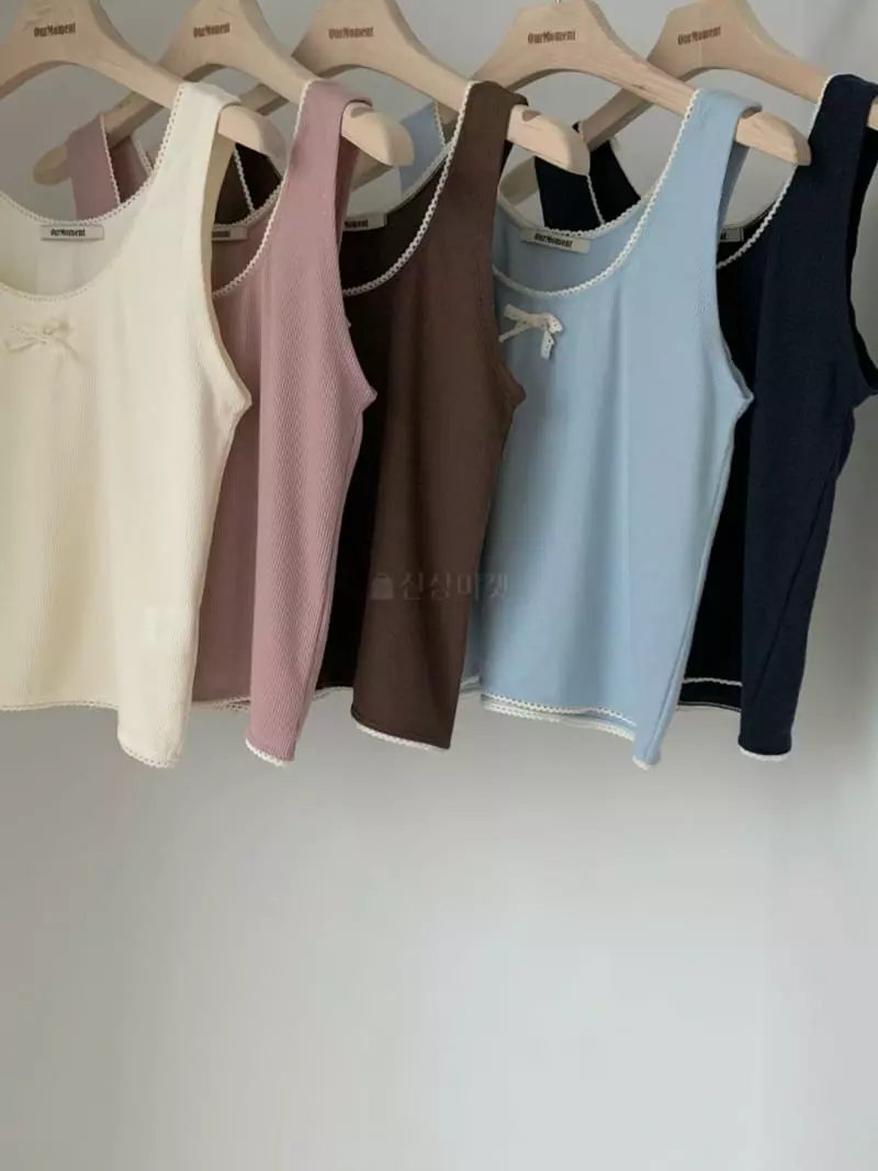 Our Moment - Korean Women Fashion - #momslook - Ribbon Sleeveless - 4
