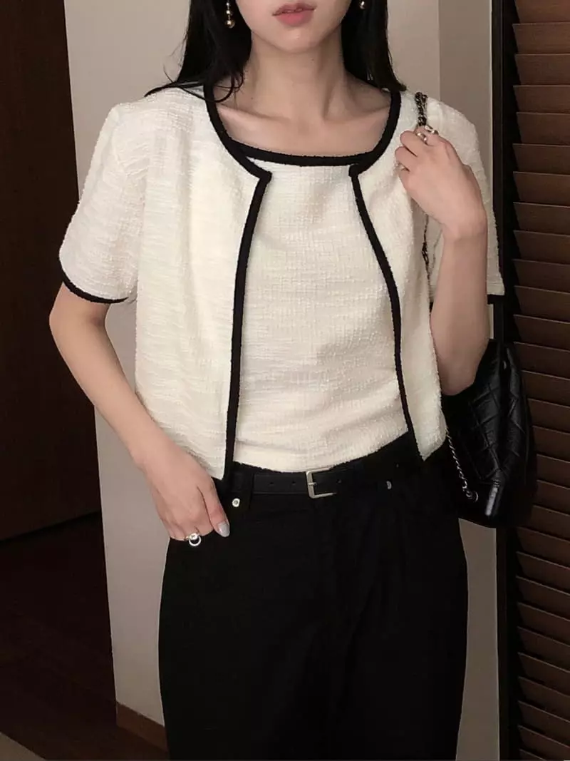 Overclassic - Korean Women Fashion - #momslook - Amon Tiwd Jacket - 5