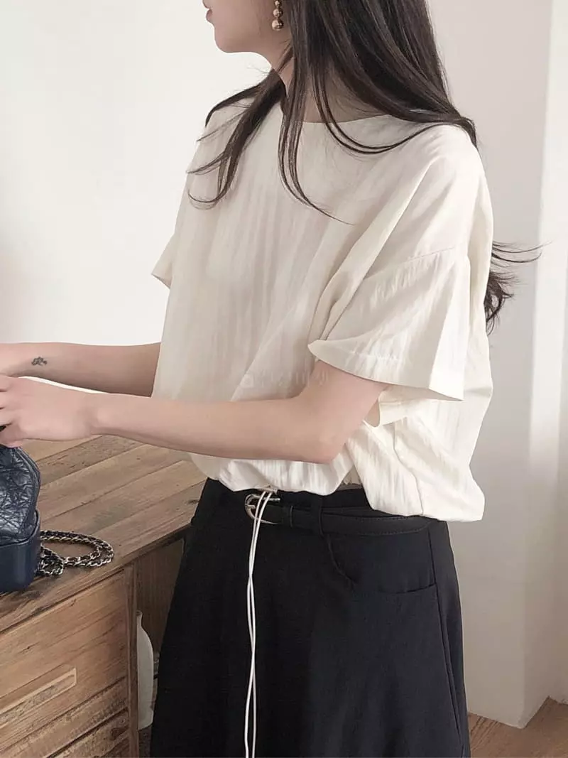 Overclassic - Korean Women Fashion - #momslook - String Blouse - 2