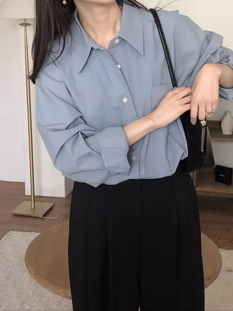 Overclassic - Korean Women Fashion - #momslook - Bio Over Shirt - 11