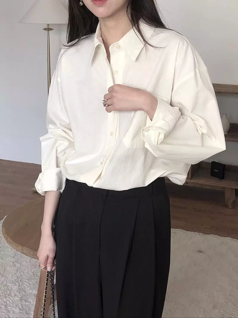 Overclassic - Korean Women Fashion - #momslook - Bio Over Shirt - 3