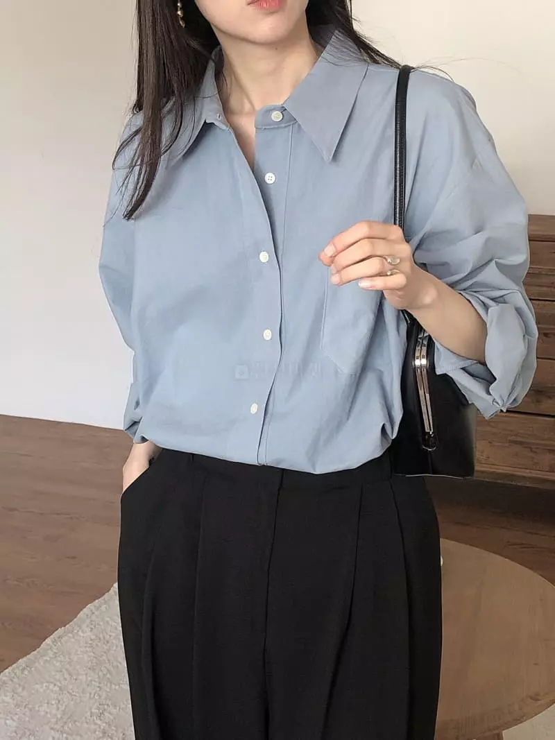 Overclassic - Korean Women Fashion - #momslook - Bio Over Shirt - 7