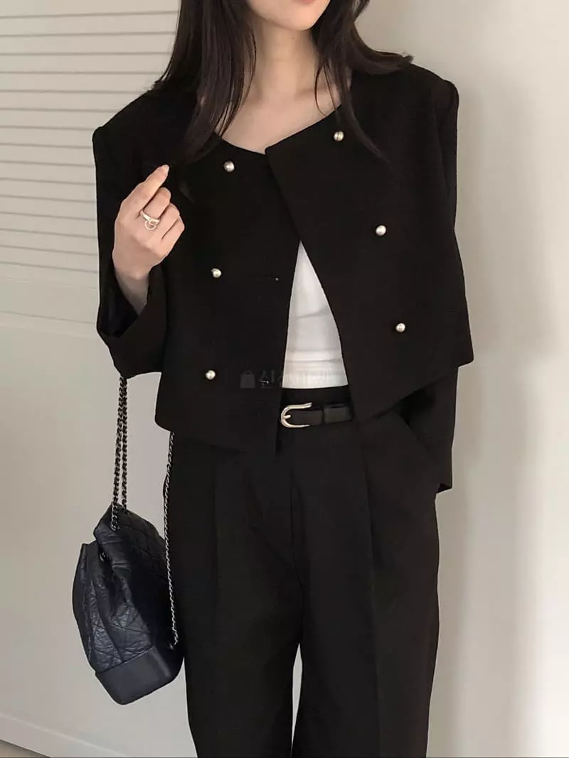 Overclassic - Korean Women Fashion - #restrostyle - Dubble Twid Jacket - 8