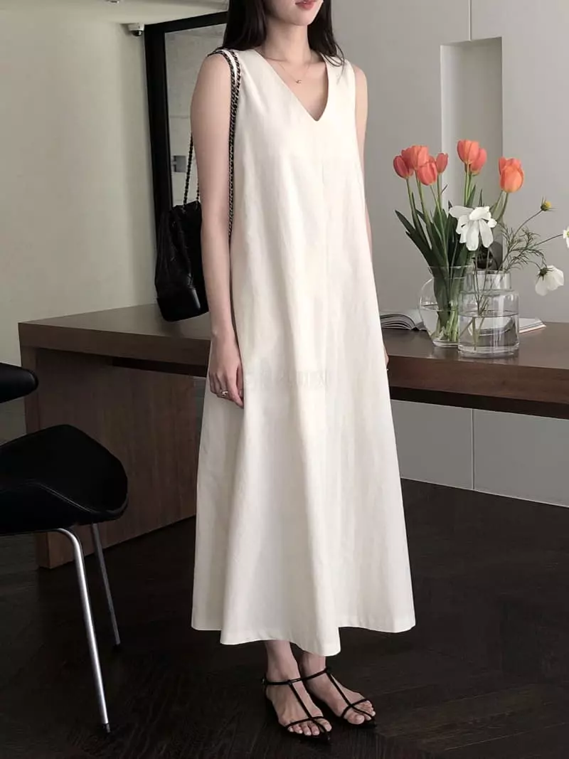Overclassic - Korean Women Fashion - #romanticstyle - V Neck One-piece - 12