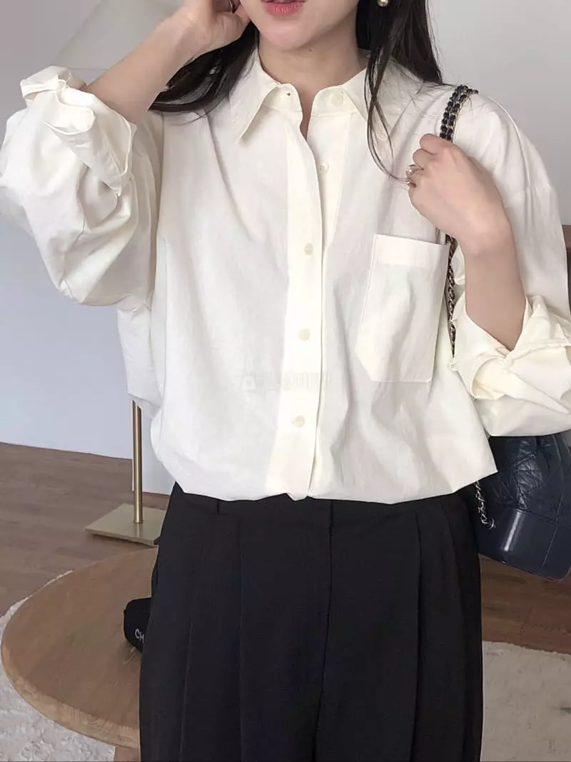 Overclassic - Korean Women Fashion - #momslook - Bio Over Shirt - 4