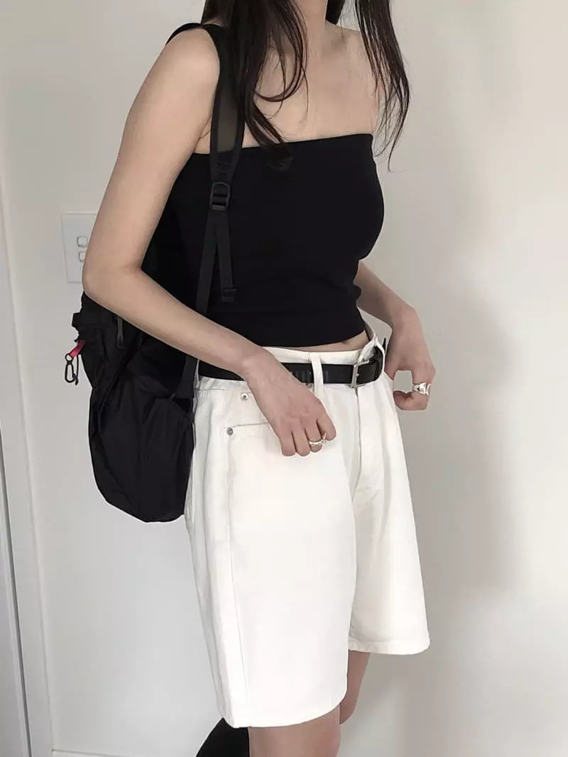Overclassic - Korean Women Fashion - #womensfashion - Mue Half Jeans