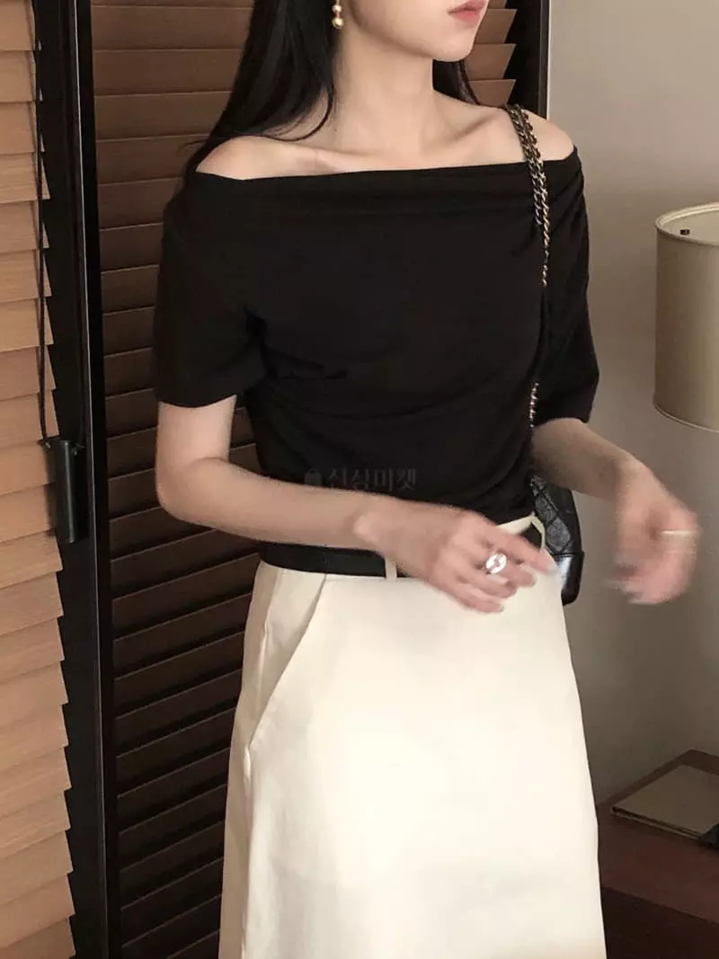 Overclassic - Korean Women Fashion - #womensfashion - Half Off Tee - 10