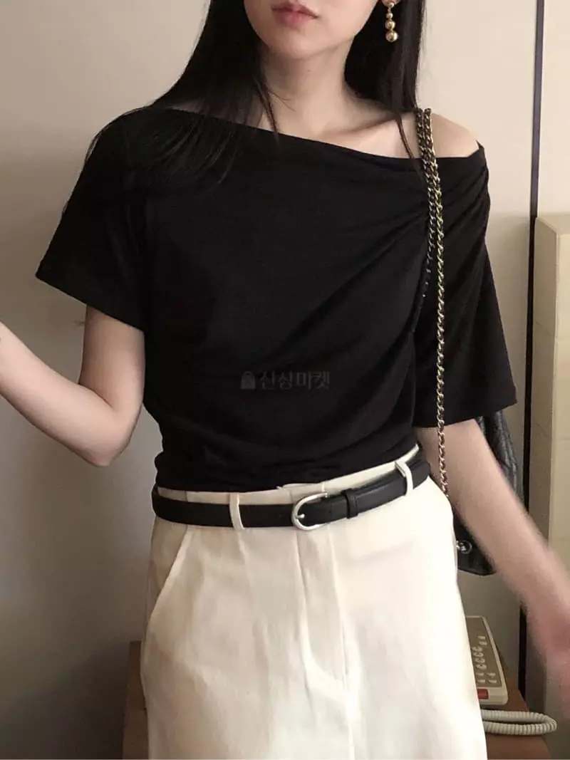 Overclassic - Korean Women Fashion - #womensfashion - Half Off Tee - 8