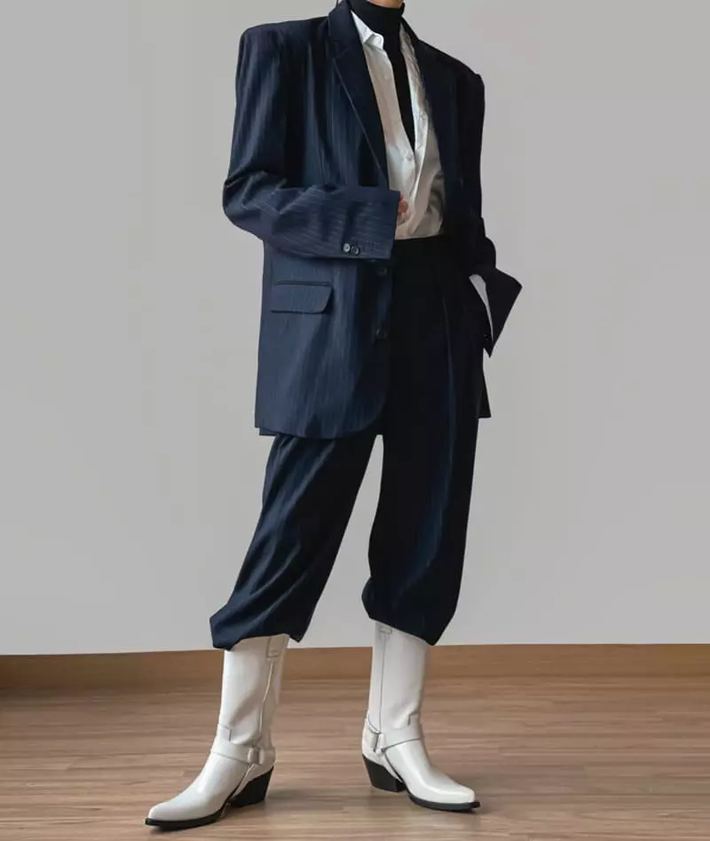 Paper Moon - Korean Women Fashion - #womensfashion - Pin Stripes Jacket - 4