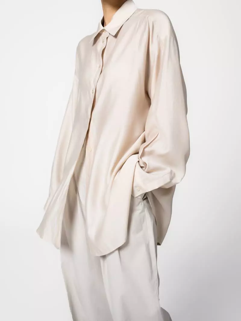 Paper Moon - Korean Women Fashion - #momslook - Sheer Silky Shirt - 7