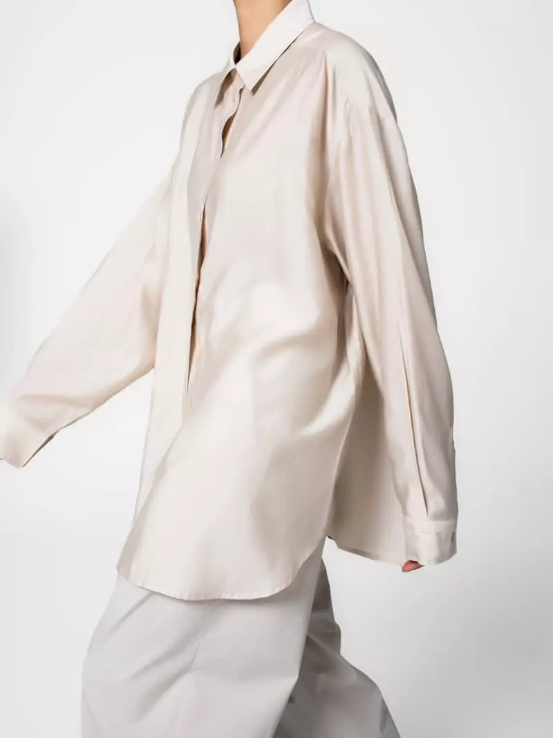 Paper Moon - Korean Women Fashion - #momslook - Sheer Silky Shirt - 9