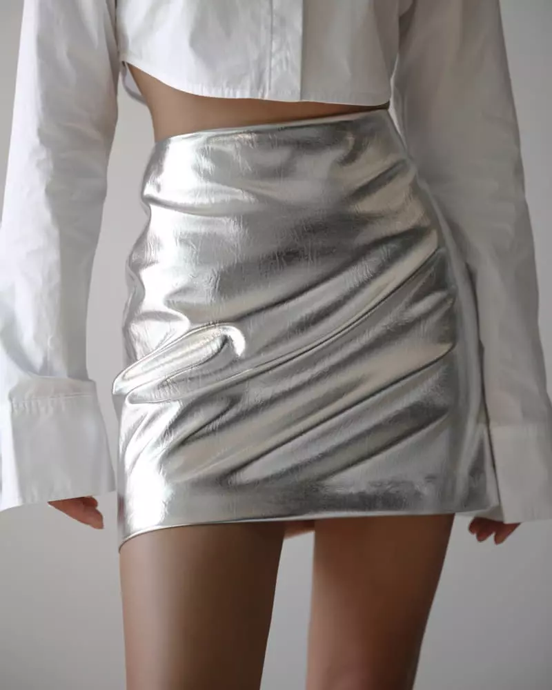 Paper Moon - Korean Women Fashion - #womensfashion - Matalic Skirt - 4
