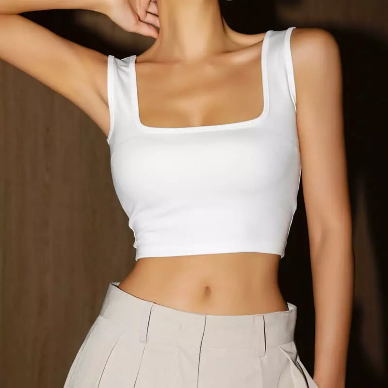 Paper Moon - Korean Women Fashion - #momslook - Square Tank Top - 2