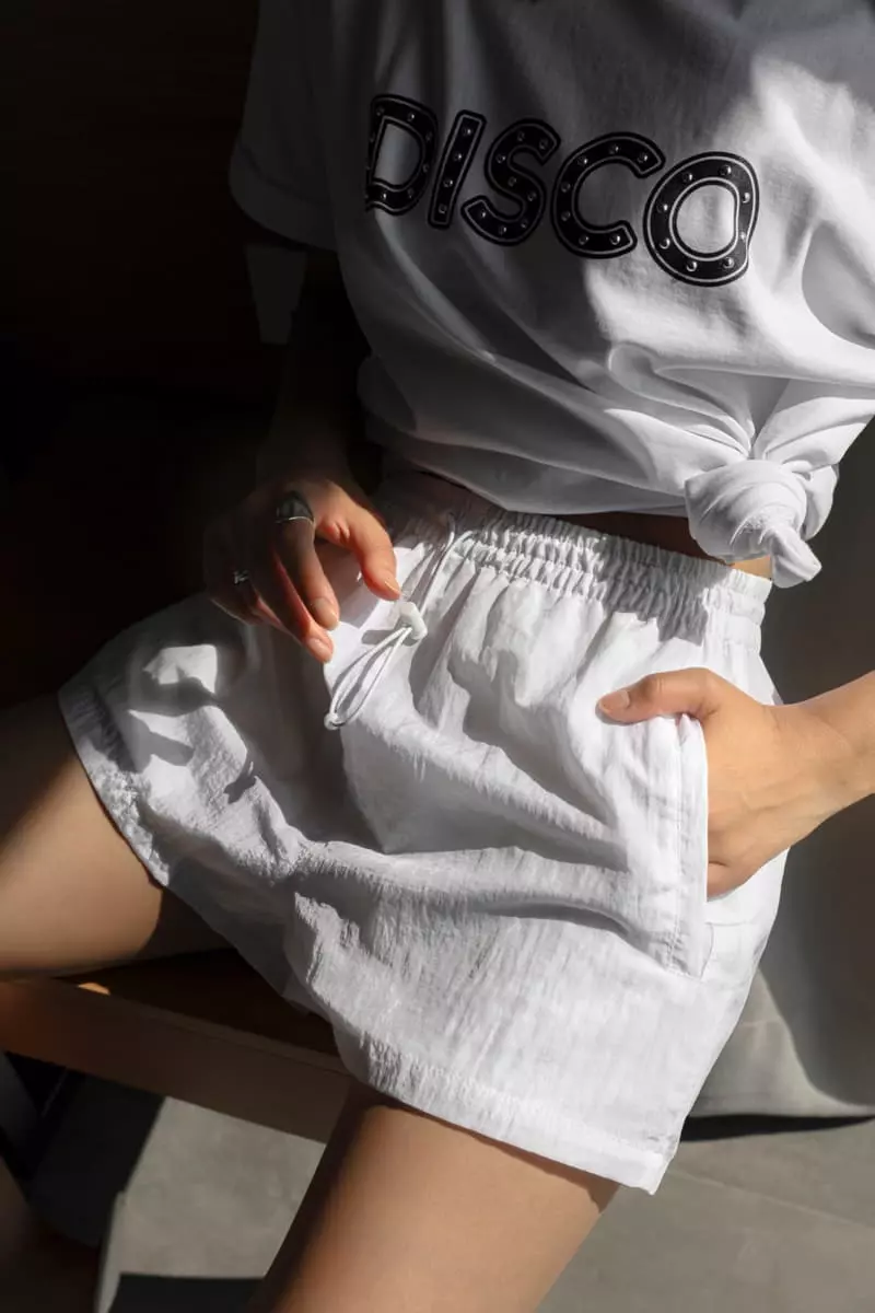 Paper Moon - Korean Women Fashion - #momslook - Matalic Shorts - 2