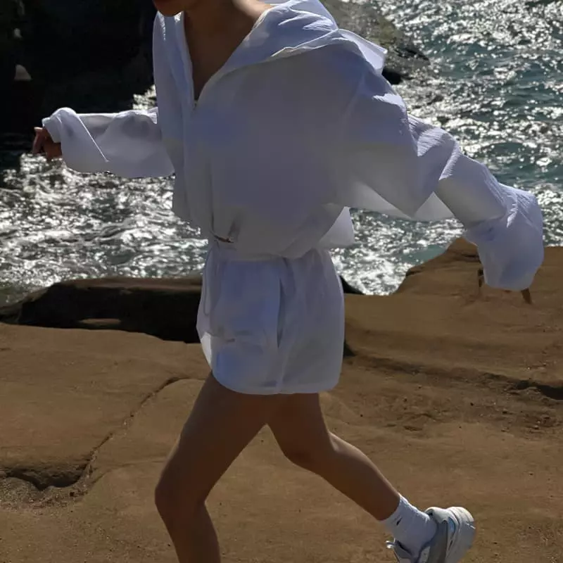Paper Moon - Korean Women Fashion - #momslook - Matalic Hoody Top