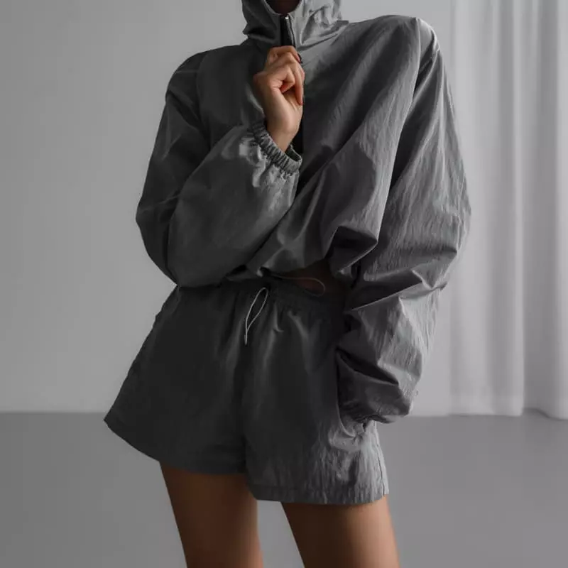 Paper Moon - Korean Women Fashion - #momslook - Matalic Hoody Top - 7