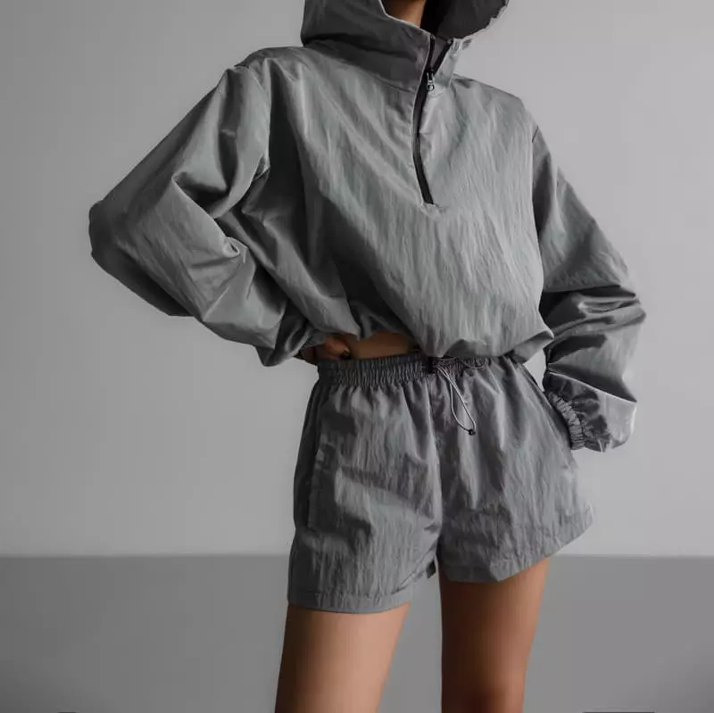Paper Moon - Korean Women Fashion - #momslook - Matalic Hoody Top - 9