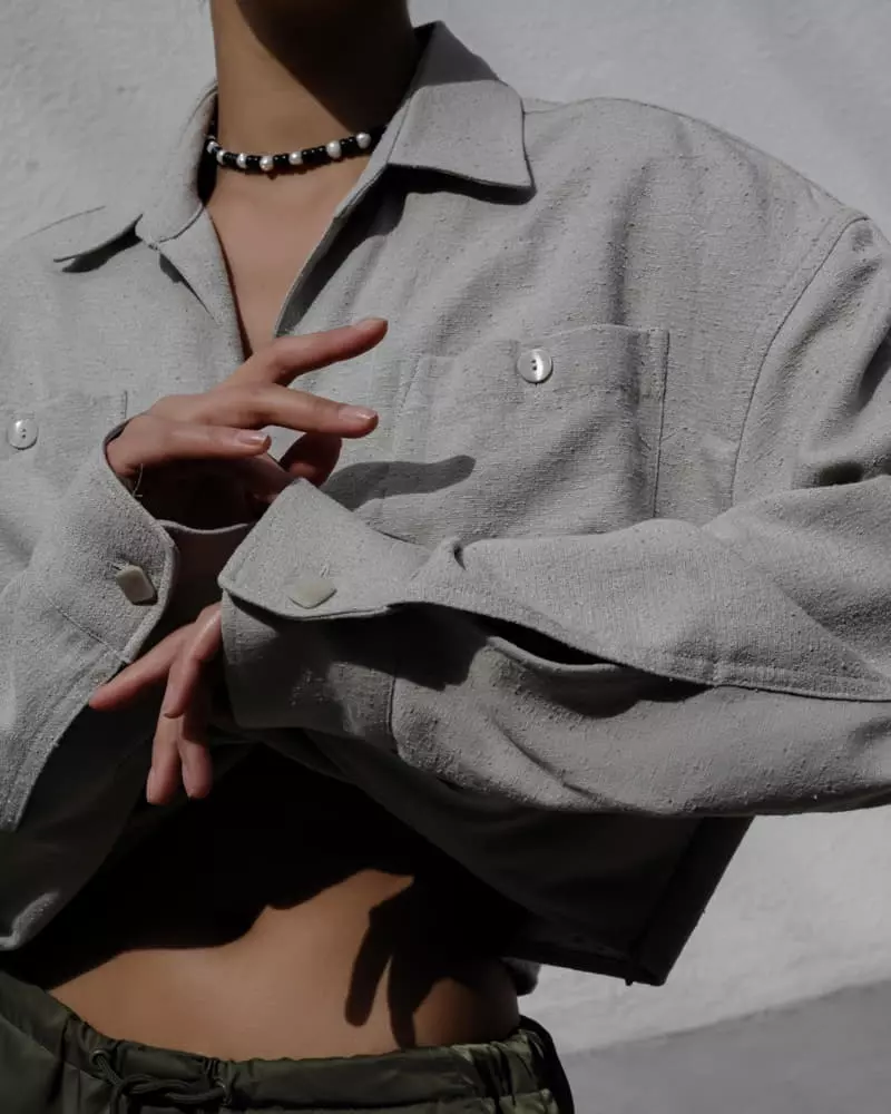 Paper Moon - Korean Women Fashion - #momslook - Twist Crop Linen Shir - 10