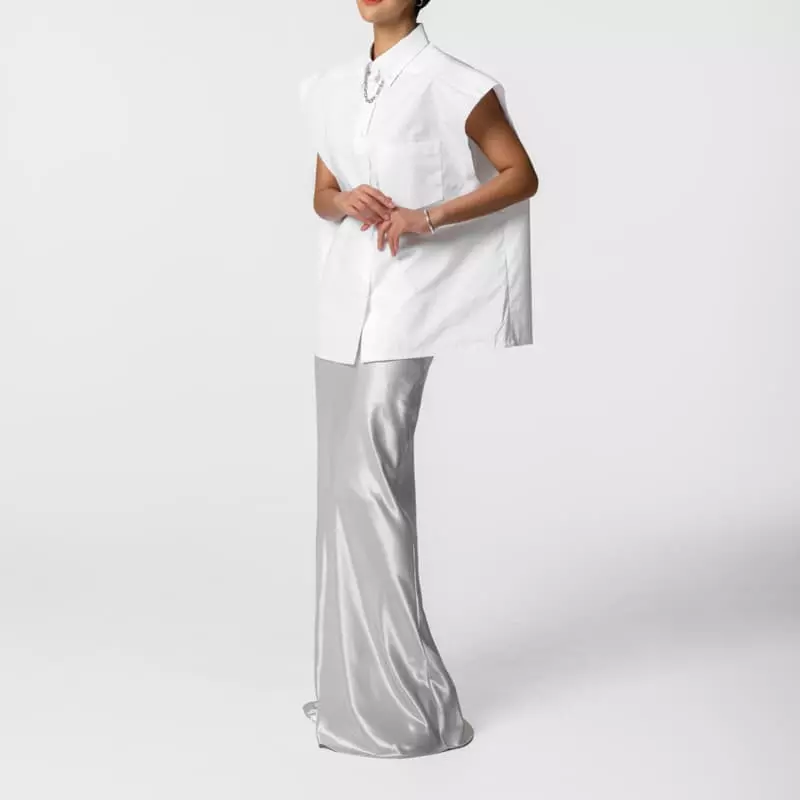 Paper Moon - Korean Women Fashion - #momslook - Silky Plare Skirt - 6