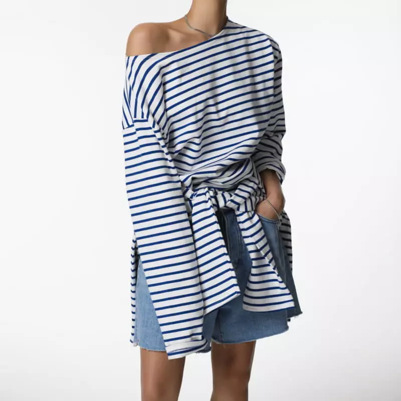 Paper Moon - Korean Women Fashion - #momslook - Boy Friends Boat Neck Tee - 7
