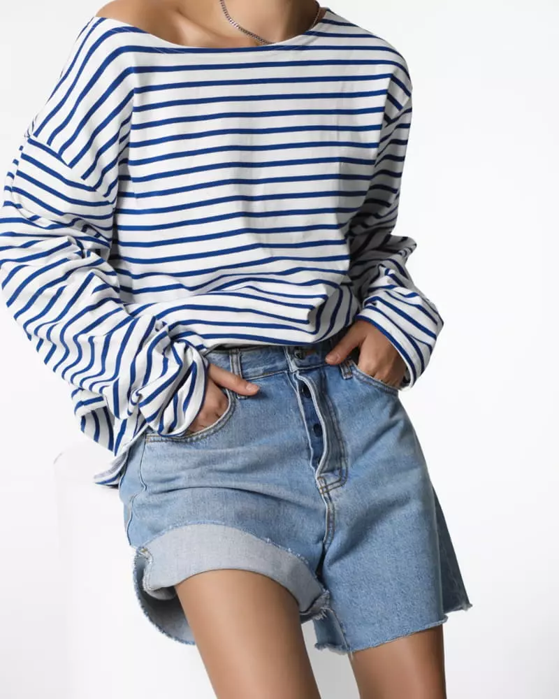 Paper Moon - Korean Women Fashion - #momslook - Boy Friends Boat Neck Tee - 9