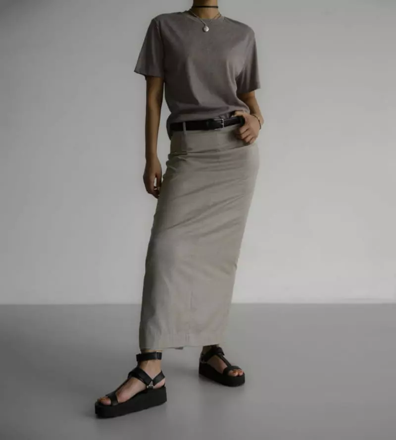 Paper Moon - Korean Women Fashion - #momslook - Knit Texture Loose Fit Tee - 9