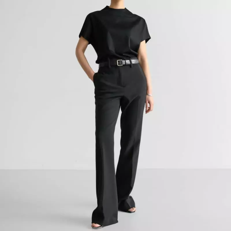 Paper Moon - Korean Women Fashion - #momslook - High Neck French Sleeve Top - 8