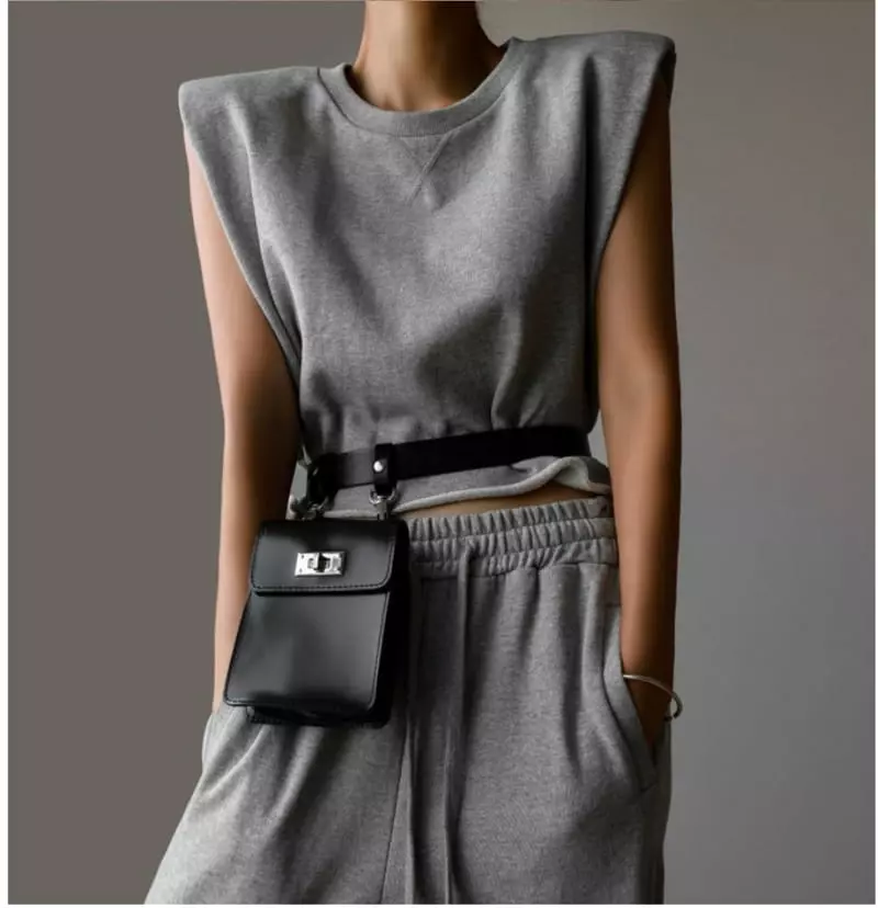 Paper Moon - Korean Women Fashion - #momslook - Cutted Detail Wide Sweat Trousers - 7
