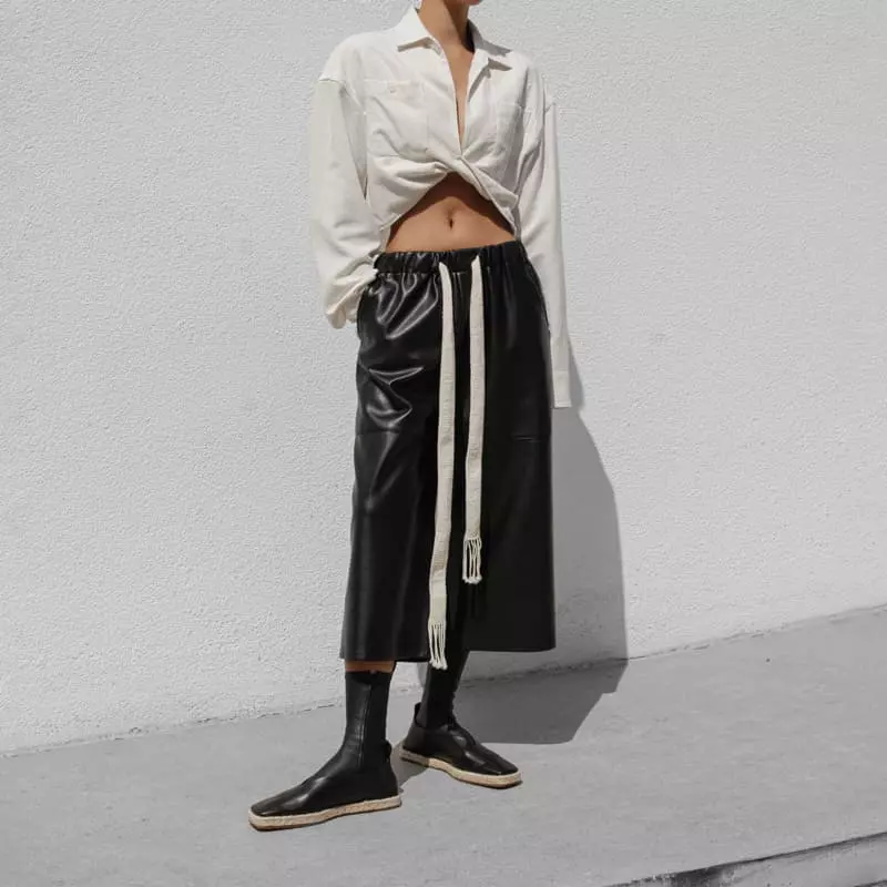 Paper Moon - Korean Women Fashion - #pursuepretty - Twist Crop Linen Shir - 2