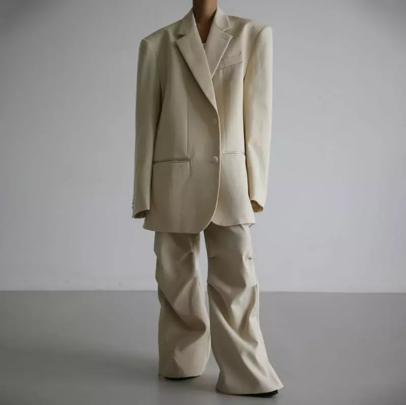 Paper Moon - Korean Women Fashion - #restrostyle - LUX Heavy Texture Wide Cargo Trousers - 3