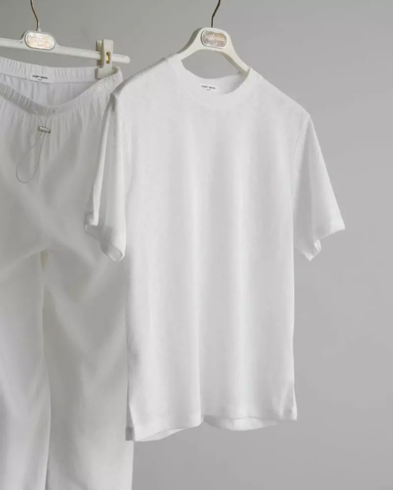Paper Moon - Korean Women Fashion - #restrostyle - Knit Texture Loose Fit Tee - 2