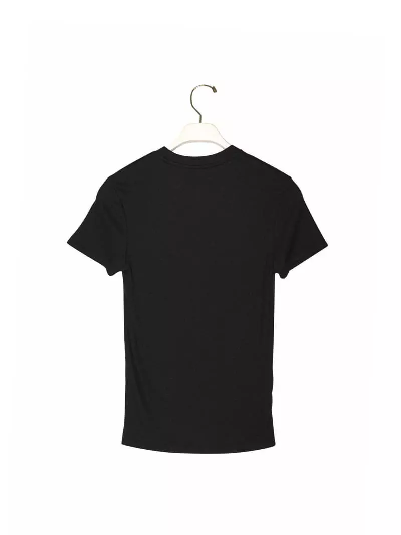 Paper Moon - Korean Women Fashion - #romanticstyle - Ribbed Slim Crewneck Basic Tee - 2