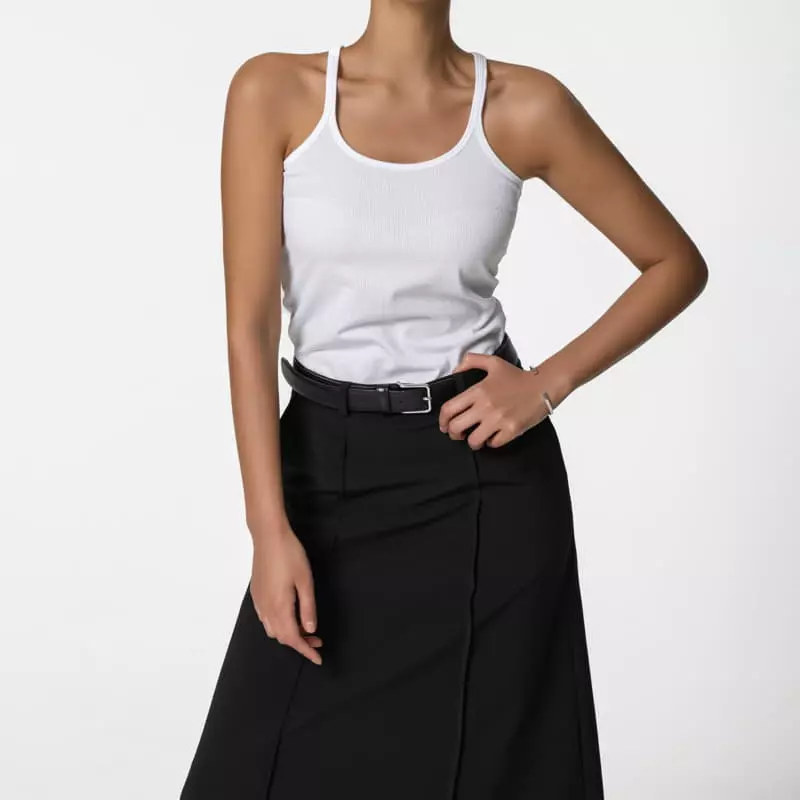 Paper Moon - Korean Women Fashion - #shopsmall - Scoop Neck Rib Sleeveless Tank Top - 8