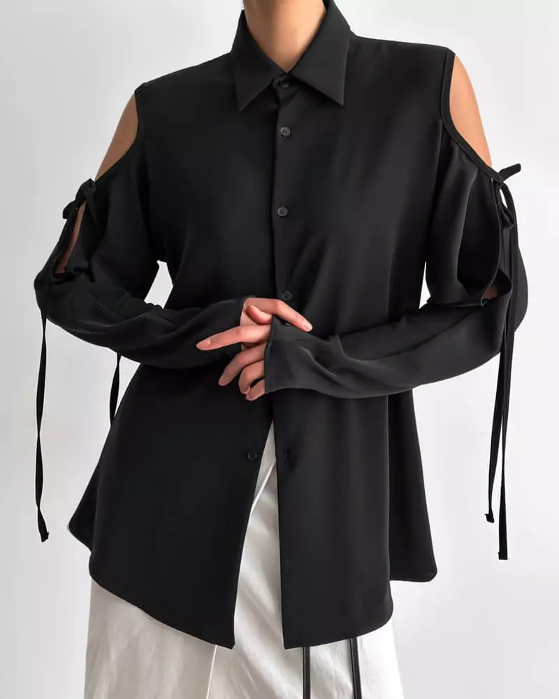 Paper Moon - Korean Women Fashion - #shopsmall - Cut Out Blouse - 8