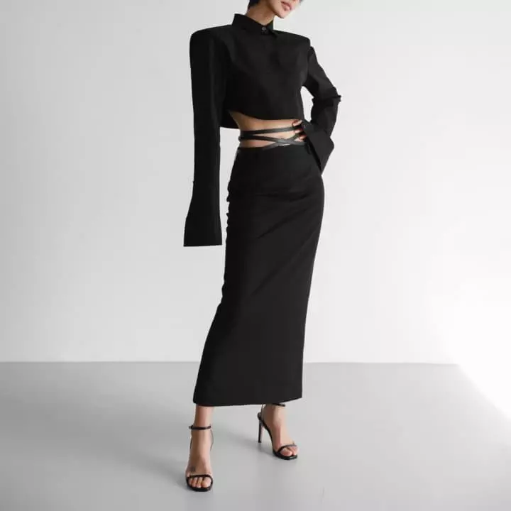 Paper Moon - Korean Women Fashion - #shopsmall - Maxi Length Straight Pencil Line Skirt