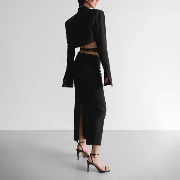 Paper Moon - Korean Women Fashion - #thatsdarling - Maxi Length Straight Pencil Line Skirt - 2