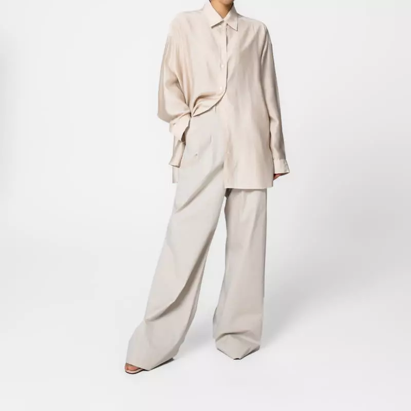 Paper Moon - Korean Women Fashion - #momslook - Sheer Silky Shirt - 4