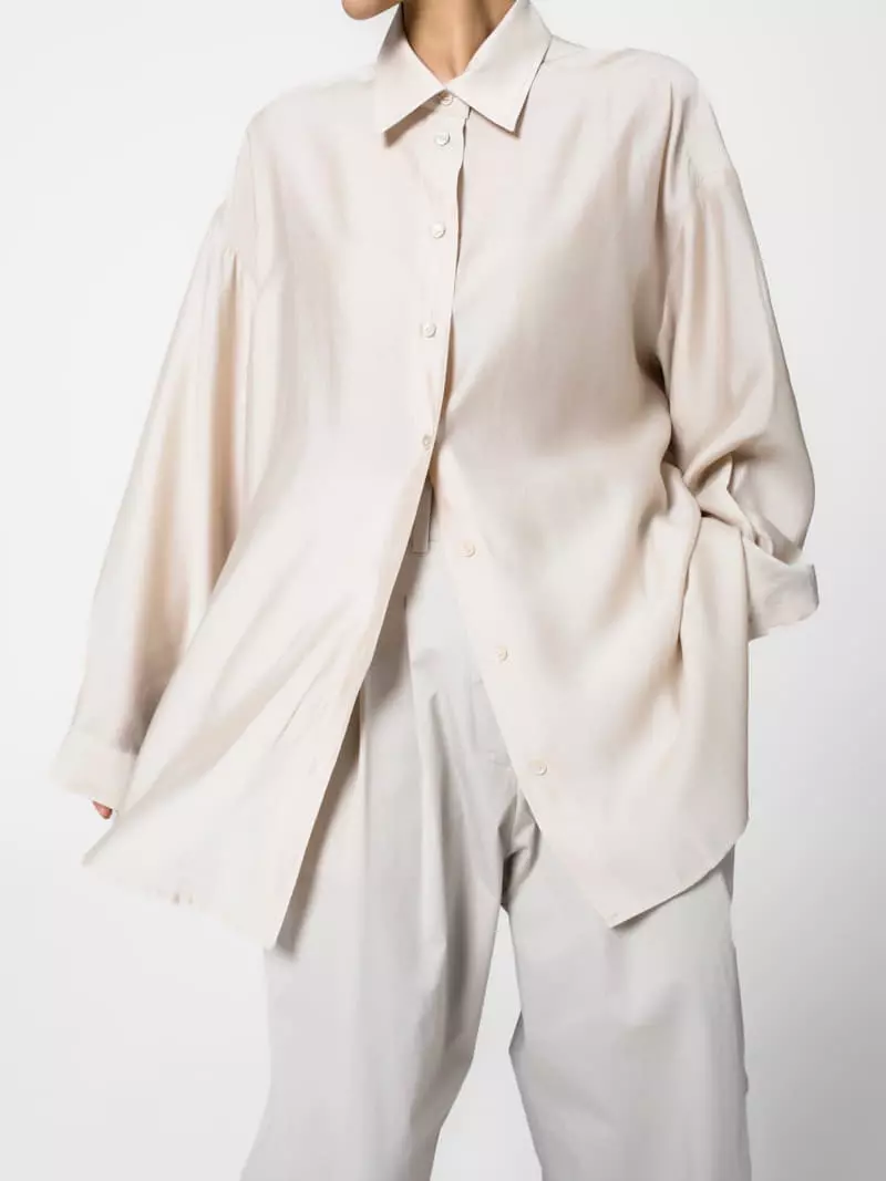 Paper Moon - Korean Women Fashion - #womensfashion - Sheer Silky Shirt - 6
