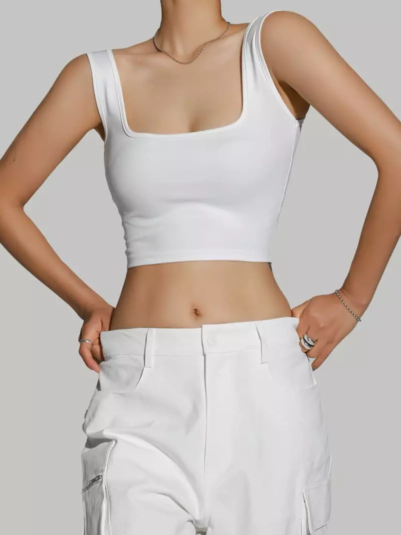 Paper Moon - Korean Women Fashion - #womensfashion - Square Tank Top - 5