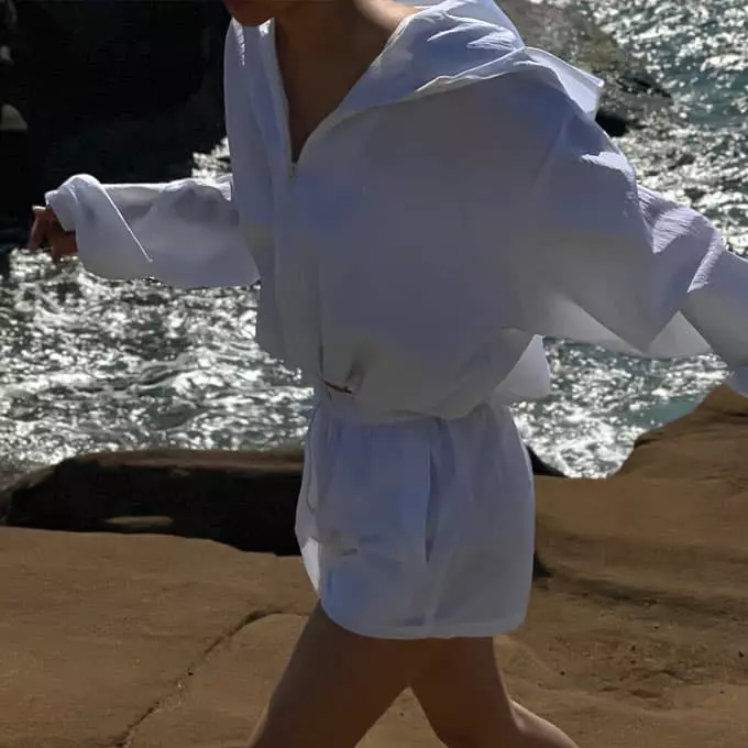 Paper Moon - Korean Women Fashion - #womensfashion - Matalic Hoody Top - 2