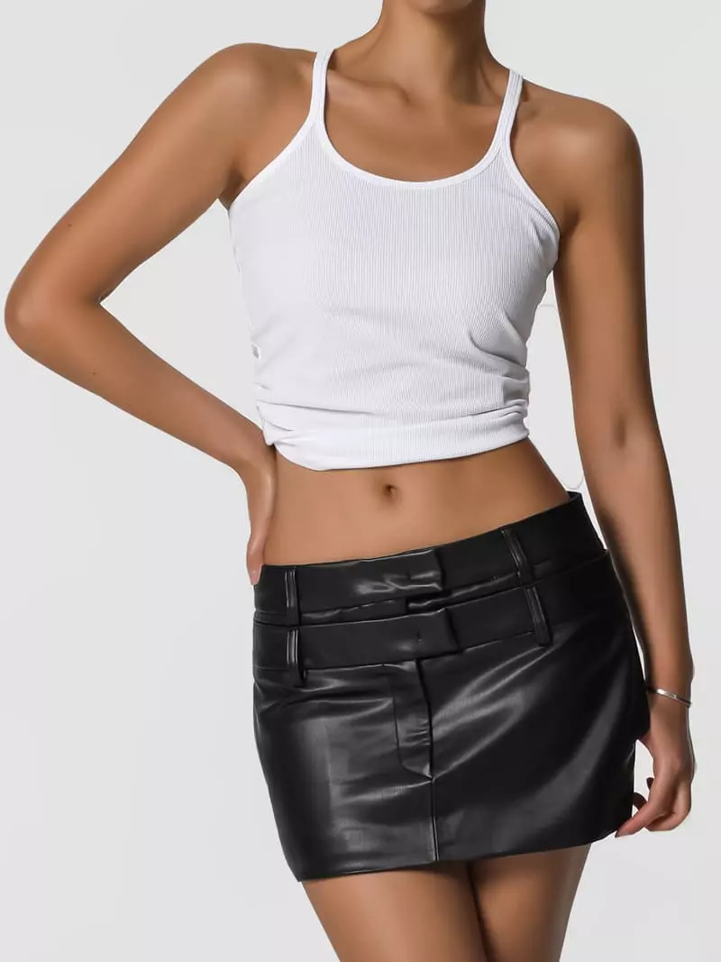 Paper Moon - Korean Women Fashion - #womensfashion - Scoop Neck Rib Sleeveless Tank Top - 2
